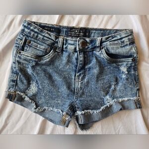 Lucky Brand Riley Short 3" Low Rise  Distressed Frayed Cuff Shorts Girls Size 12
